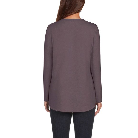 NWT Matty M Women's Long Sleeve Crew Neck Tunic Top Plum Size 2XL $60 AA111 - Picture 2 of 3